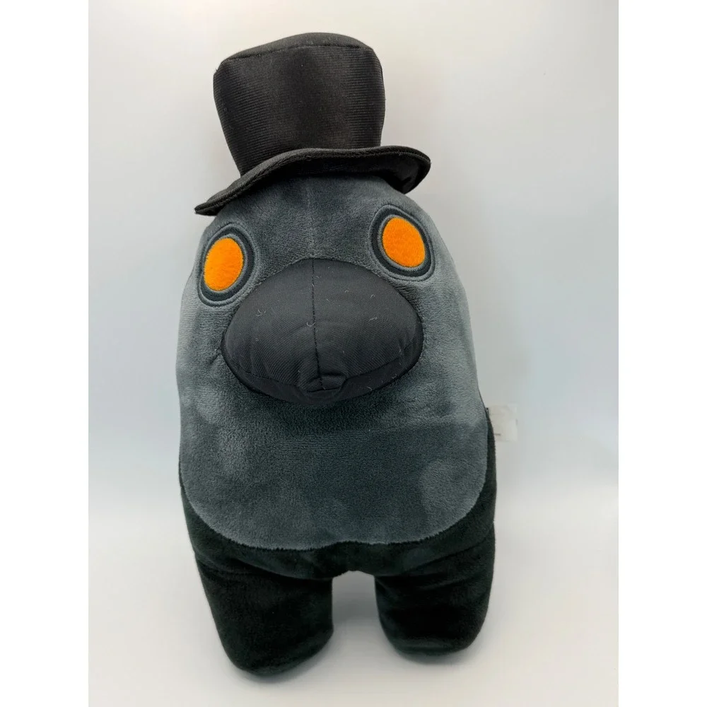 Toikido‎ Among Us Plush Grey Crewmate with Black Top Hat and Crow Beak 10540
